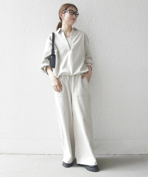 SHIPS / シップス シャツ・ブラウス | SHIPS any:〈手洗い可能〉ウォーム スキッパー ドロスト シャツ | 詳細1