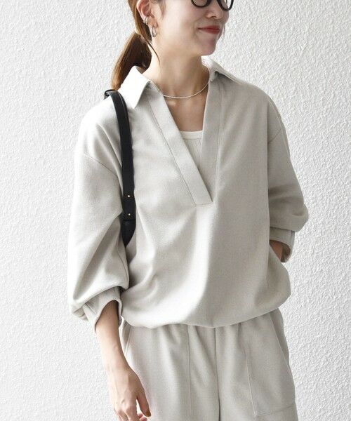 SHIPS / シップス シャツ・ブラウス | SHIPS any:〈手洗い可能〉ウォーム スキッパー ドロスト シャツ | 詳細3