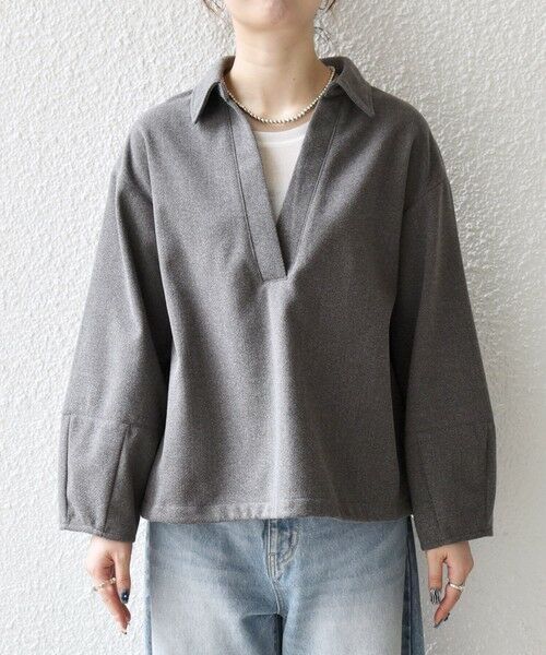 SHIPS / シップス シャツ・ブラウス | SHIPS any:〈手洗い可能〉ウォーム スキッパー ドロスト シャツ | 詳細21