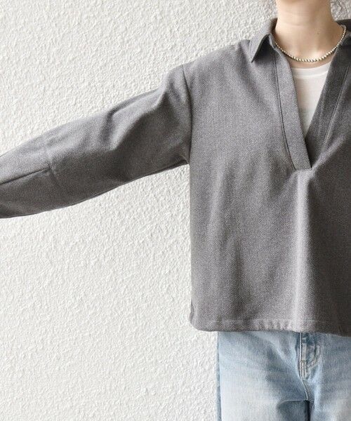 SHIPS / シップス シャツ・ブラウス | SHIPS any:〈手洗い可能〉ウォーム スキッパー ドロスト シャツ | 詳細24