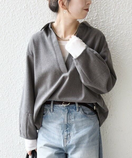 SHIPS / シップス シャツ・ブラウス | SHIPS any:〈手洗い可能〉ウォーム スキッパー ドロスト シャツ | 詳細11