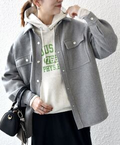 SHIPS / シップス テーラードジャケット | SHIPS any: メルトン オーバー シャツ ジャケット