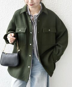 SHIPS / シップス テーラードジャケット | SHIPS any: メルトン オーバー シャツ ジャケット