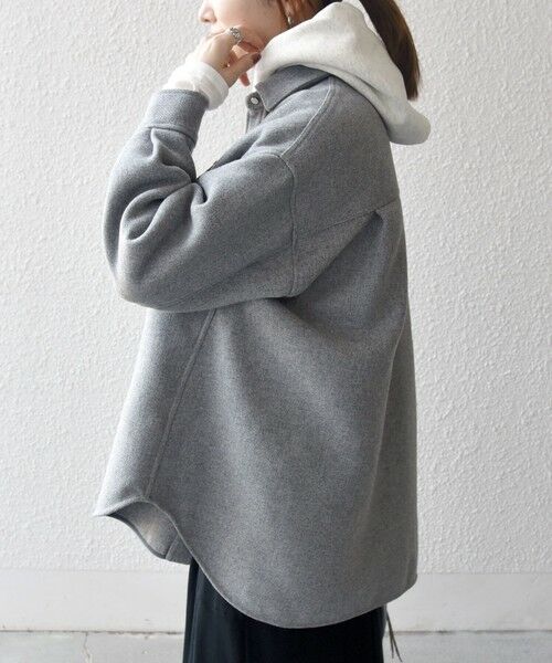 SHIPS / シップス テーラードジャケット | SHIPS any: メルトン オーバー シャツ ジャケット | 詳細4