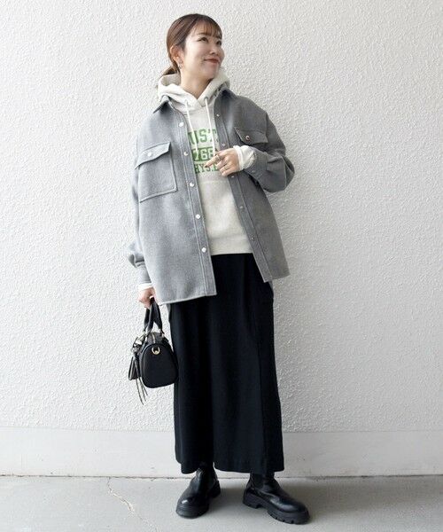 SHIPS / シップス テーラードジャケット | SHIPS any: メルトン オーバー シャツ ジャケット | 詳細1