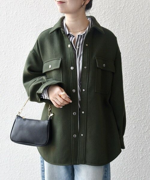 SHIPS / シップス テーラードジャケット | SHIPS any: メルトン オーバー シャツ ジャケット | 詳細17