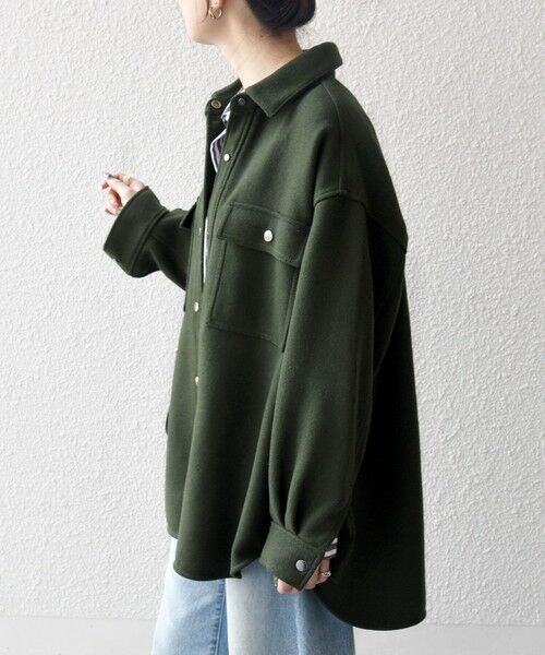 SHIPS / シップス テーラードジャケット | SHIPS any: メルトン オーバー シャツ ジャケット | 詳細18