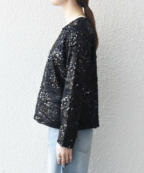 SHIPS / シップス シャツ・ブラウス | SHIPS any: スパンコール ジャカード バイカラー クルーネック シャツ カーディガン | 詳細10