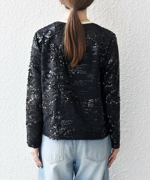 SHIPS / シップス シャツ・ブラウス | SHIPS any: スパンコール ジャカード バイカラー クルーネック シャツ カーディガン | 詳細11