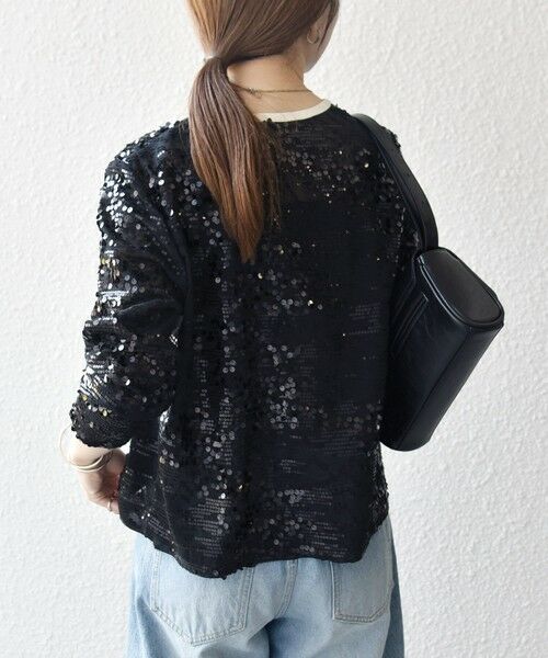 SHIPS / シップス シャツ・ブラウス | SHIPS any: スパンコール ジャカード バイカラー クルーネック シャツ カーディガン | 詳細5