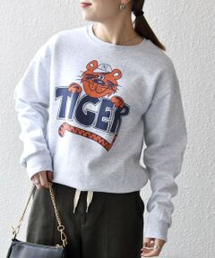 SHIPS / シップス スウェット | 《追加予約》The BOOK STORE:〈洗濯機可能〉タイガー プリント 裏起毛 スウェット