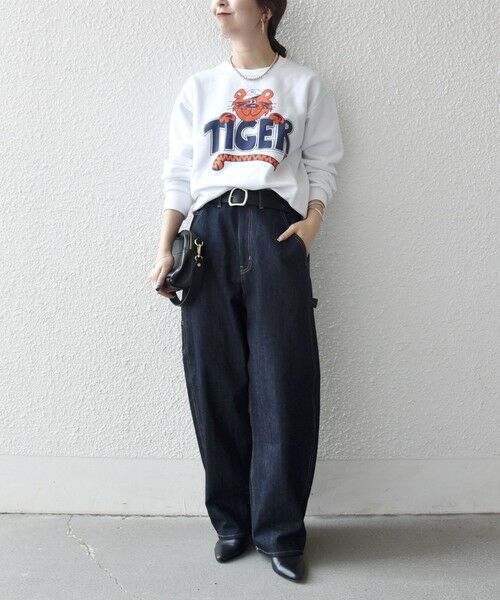 SHIPS / シップス スウェット | 《追加予約》The BOOK STORE:〈洗濯機可能〉タイガー プリント 裏起毛 スウェット | 詳細1