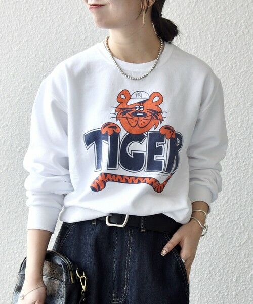 SHIPS / シップス スウェット | 《追加予約》The BOOK STORE:〈洗濯機可能〉タイガー プリント 裏起毛 スウェット | 詳細3