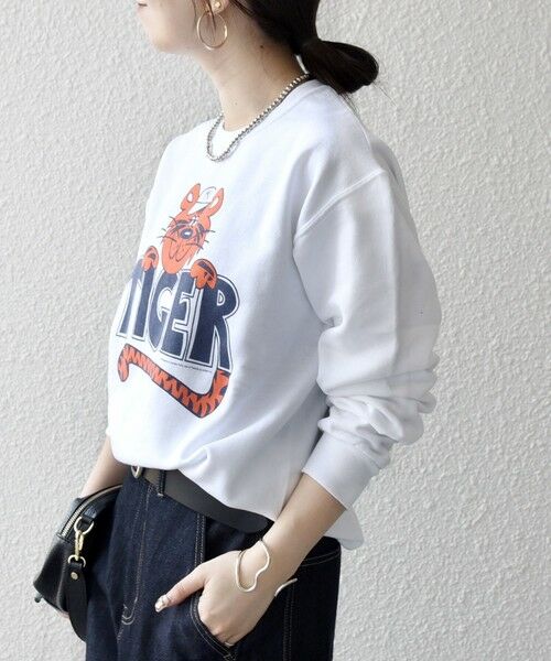 SHIPS / シップス スウェット | 《追加予約》The BOOK STORE:〈洗濯機可能〉タイガー プリント 裏起毛 スウェット | 詳細5