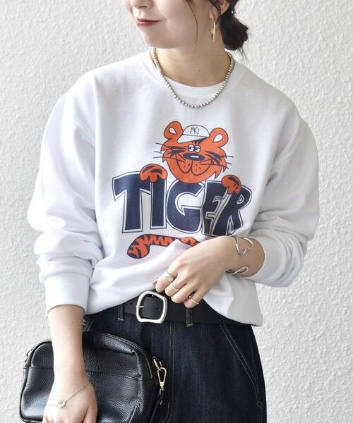 SHIPS / シップス スウェット | 《追加予約》The BOOK STORE:〈洗濯機可能〉タイガー プリント 裏起毛 スウェット | 詳細8
