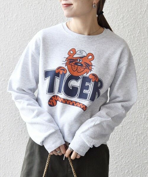 SHIPS / シップス スウェット | 《追加予約》The BOOK STORE:〈洗濯機可能〉タイガー プリント 裏起毛 スウェット | 詳細13