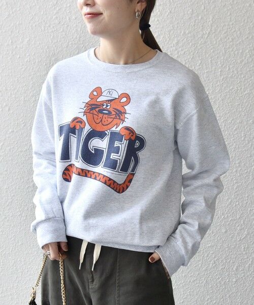 SHIPS / シップス スウェット | 《追加予約》The BOOK STORE:〈洗濯機可能〉タイガー プリント 裏起毛 スウェット | 詳細14
