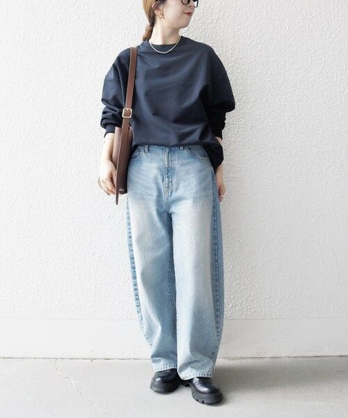 SHIPS / シップス Tシャツ | 《一部追加予約》SHIPS any:〈洗濯機可能〉裏起毛 クルーネック コクーン プルオーバー | 詳細22