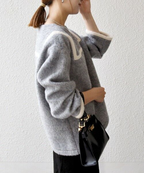 SHIPS / シップス カットソー | 《追加予約》SHIPS any: バイカラー セーラー デザイン プルオーバー | 詳細4