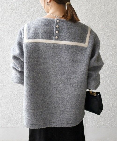 SHIPS / シップス カットソー | 《追加予約》SHIPS any: バイカラー セーラー デザイン プルオーバー | 詳細6