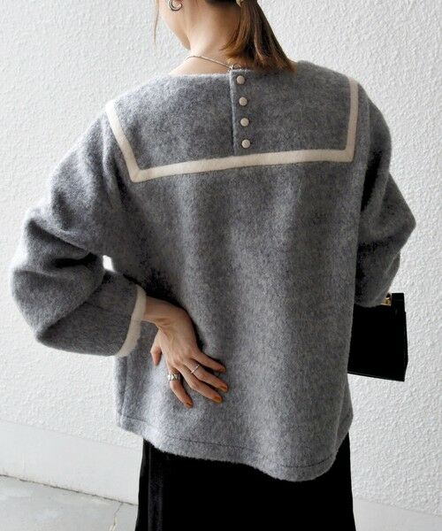 SHIPS / シップス カットソー | 《追加予約》SHIPS any: バイカラー セーラー デザイン プルオーバー | 詳細9