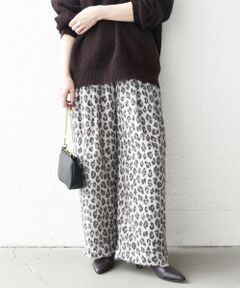 SHIPS / シップス その他パンツ | SHIPS any:〈手洗い可能〉レオパード ジャカード ワイド イージー パンツ