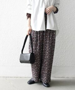 SHIPS / シップス その他パンツ | SHIPS any:〈手洗い可能〉レオパード ジャカード ワイド イージー パンツ