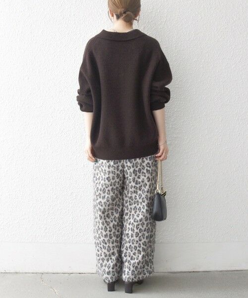 SHIPS / シップス その他パンツ | SHIPS any:〈手洗い可能〉レオパード ジャカード ワイド イージー パンツ | 詳細2