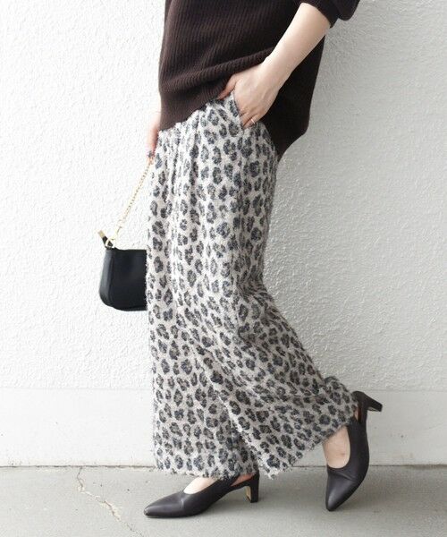 SHIPS / シップス その他パンツ | SHIPS any:〈手洗い可能〉レオパード ジャカード ワイド イージー パンツ | 詳細3