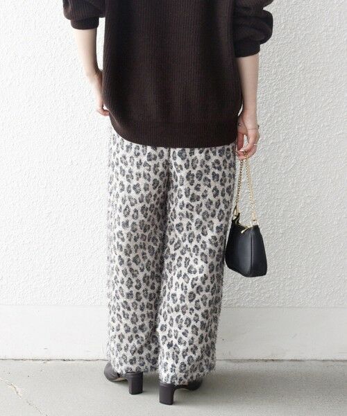 SHIPS / シップス その他パンツ | SHIPS any:〈手洗い可能〉レオパード ジャカード ワイド イージー パンツ | 詳細5