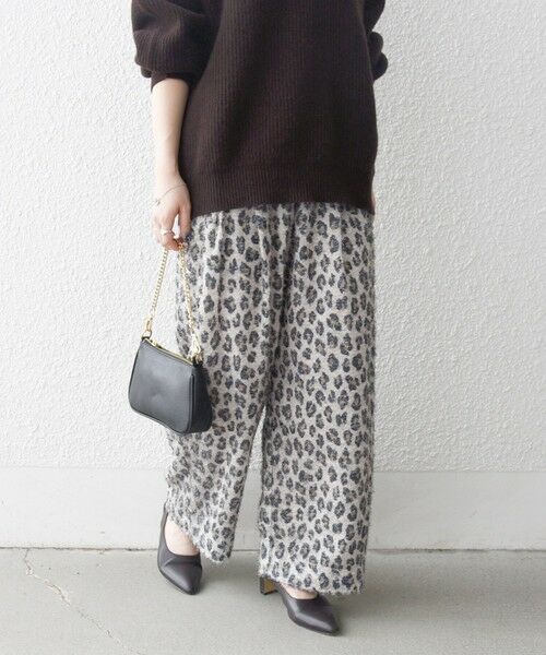 SHIPS / シップス その他パンツ | SHIPS any:〈手洗い可能〉レオパード ジャカード ワイド イージー パンツ | 詳細7