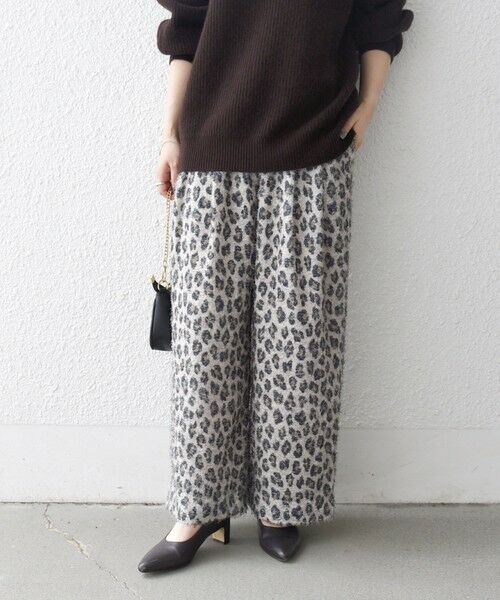 SHIPS / シップス その他パンツ | SHIPS any:〈手洗い可能〉レオパード ジャカード ワイド イージー パンツ | 詳細8