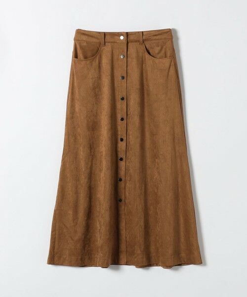 SHIPS / シップス ロング・マキシ丈スカート | 《一部追加予約》SHIPS any: ポリエステル スエード フロント ボタン Aライン スカート | 詳細16