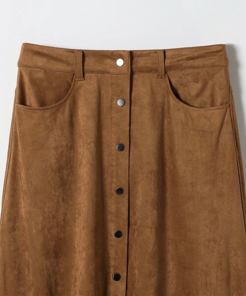 SHIPS / シップス ロング・マキシ丈スカート | 《一部追加予約》SHIPS any: ポリエステル スエード フロント ボタン Aライン スカート | 詳細17