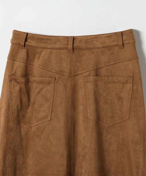 SHIPS / シップス ロング・マキシ丈スカート | 《一部追加予約》SHIPS any: ポリエステル スエード フロント ボタン Aライン スカート | 詳細21