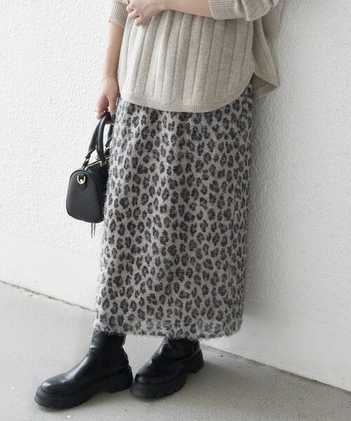 SHIPS / シップス ロング・マキシ丈スカート | 《一部追加予約》SHIPS any:〈手洗い可能〉レオパード ジャカード Iライン イージー スカート | 詳細3