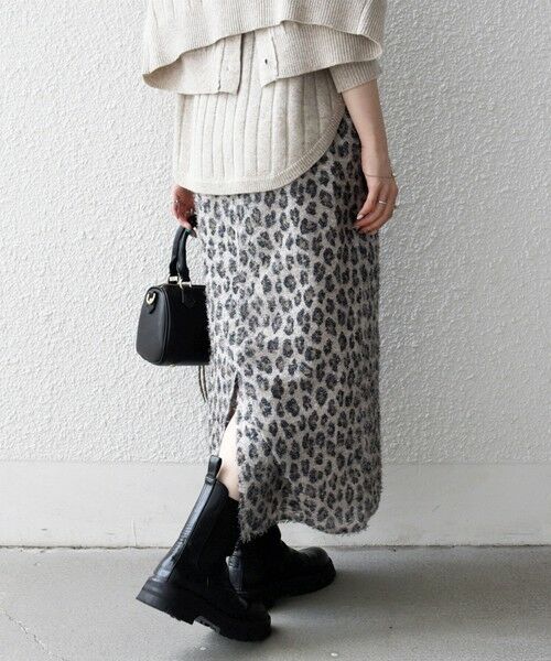 SHIPS / シップス ロング・マキシ丈スカート | 《一部追加予約》SHIPS any:〈手洗い可能〉レオパード ジャカード Iライン イージー スカート | 詳細5