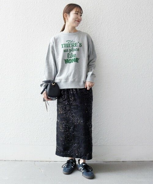 SHIPS / シップス ロング・マキシ丈スカート | SHIPS any: スパンコール ジャカード Iライン イージー スカート | 詳細1