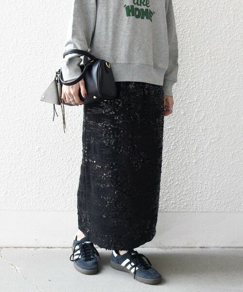 SHIPS / シップス ロング・マキシ丈スカート | SHIPS any: スパンコール ジャカード Iライン イージー スカート | 詳細4