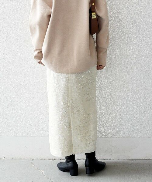SHIPS / シップス ロング・マキシ丈スカート | SHIPS any: スパンコール ジャカード Iライン イージー スカート | 詳細13