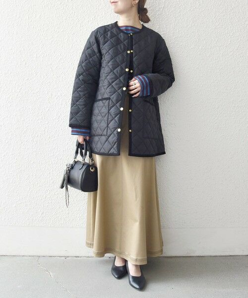 SHIPS / シップス その他アウター | Traditional Weatherwear: ARKLEY Aライン ミドル ノーカラー コート | 詳細1