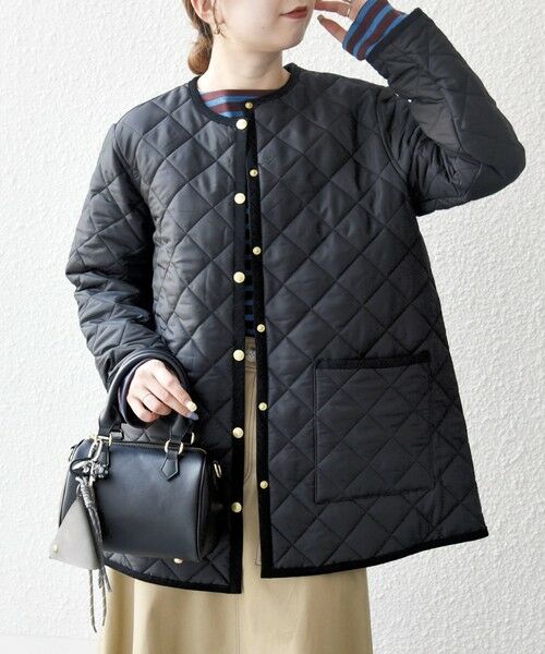 SHIPS / シップス その他アウター | Traditional Weatherwear: ARKLEY Aライン ミドル ノーカラー コート | 詳細4