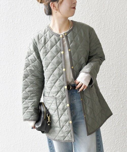 SHIPS / シップス その他アウター | Traditional Weatherwear: ARKLEY Aライン ミドル ノーカラー コート | 詳細23