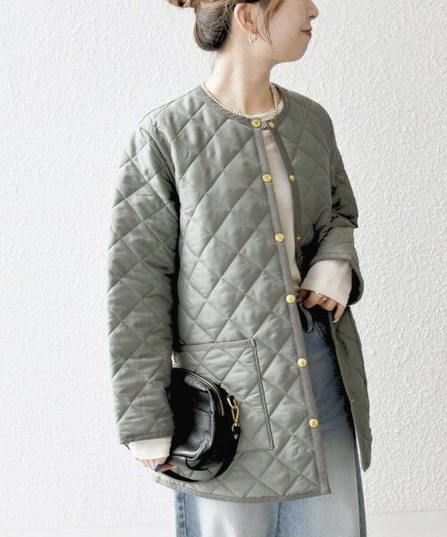 SHIPS / シップス その他アウター | Traditional Weatherwear: ARKLEY Aライン ミドル ノーカラー コート | 詳細24