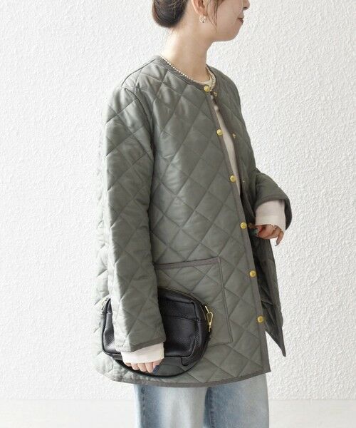 SHIPS / シップス その他アウター | Traditional Weatherwear: ARKLEY Aライン ミドル ノーカラー コート | 詳細25