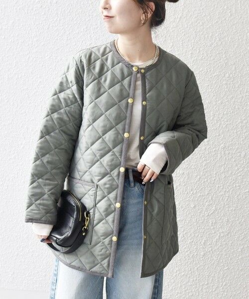 SHIPS / シップス その他アウター | Traditional Weatherwear: ARKLEY Aライン ミドル ノーカラー コート | 詳細27