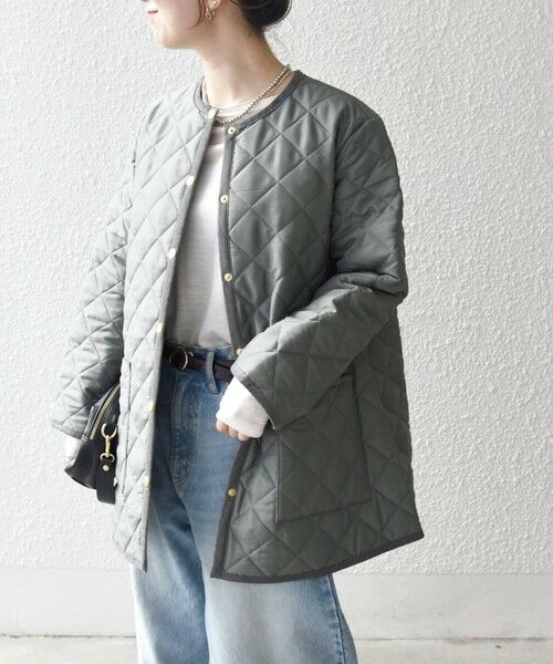 SHIPS / シップス その他アウター | Traditional Weatherwear: ARKLEY Aライン ミドル ノーカラー コート | 詳細28