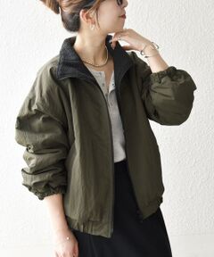 SHIPS / シップス ブルゾン | SHIPS any: ナイロン × ボア リバーシブル スタンドカラー ショート ブルゾン