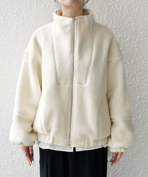 SHIPS / シップス ブルゾン | SHIPS any: ナイロン × ボア リバーシブル スタンドカラー ショート ブルゾン | 詳細16