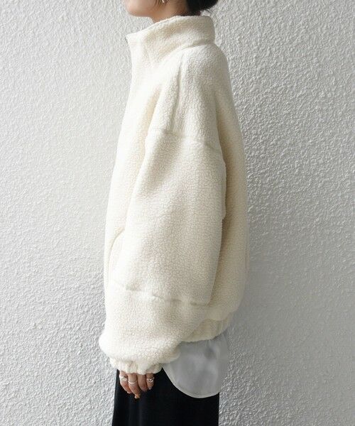 SHIPS / シップス ブルゾン | SHIPS any: ナイロン × ボア リバーシブル スタンドカラー ショート ブルゾン | 詳細17